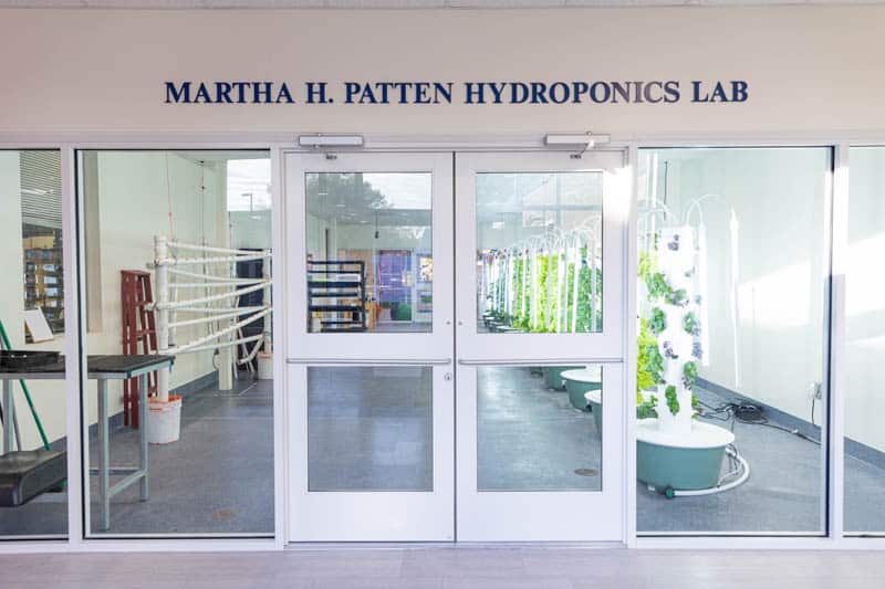 hydroponics lab outside